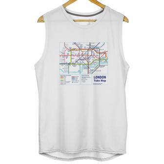 London Tourist Metro Underground Tube Map T Shirt British Unisex Tank Top | Favorety UK