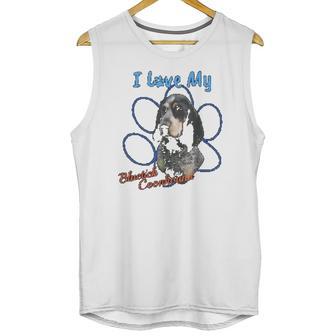 I Love My Bluetick Coonhound Dog Lover Paws Print Unisex Tank Top | Favorety UK