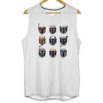 The Mandalorian Battle Worn Helmets Unisex Tank Top | Favorety