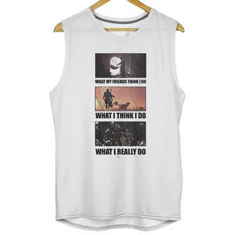 The Mandalorian Child Baby Yoda What I Do Meme Unisex Tank Top | Favorety AU