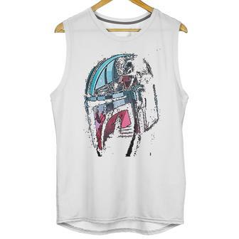 Mandalorian Helmet Reflection Unisex Tank Top | Favorety AU