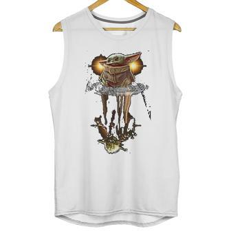 The Mandalorian Water Reflection Old Joda Unisex Tank Top | Favorety CA