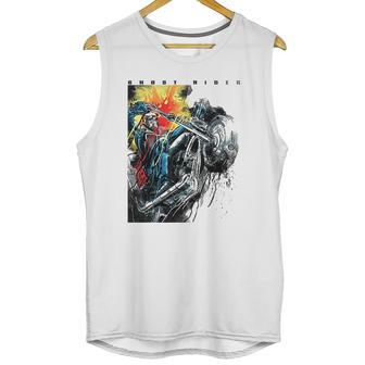 Marvel Ghost Rider Motorcycle Poster Unisex Tank Top | Favorety AU