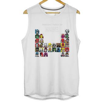 Marvel Periodic Table Of Heroes & Villains Retro T-Shirt Unisex Tank Top | Favorety