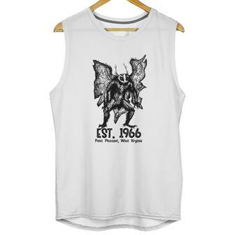 Mothman Est 1966 Point Pleasant West Virginia Red Eye Cryptid Unisex Tank Top | Favorety CA