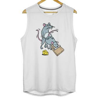 Mouse Screwing A Mouse In A Mousetrap Funny Joke T-Shirt Unisex Tank Top | Favorety