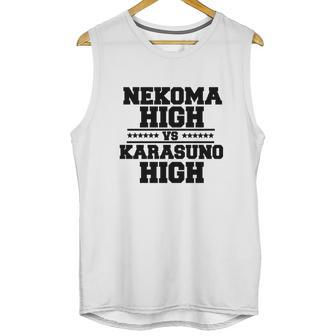 Nekoma High Vs Karasuno High Black Unisex Tank Top | Favorety AU