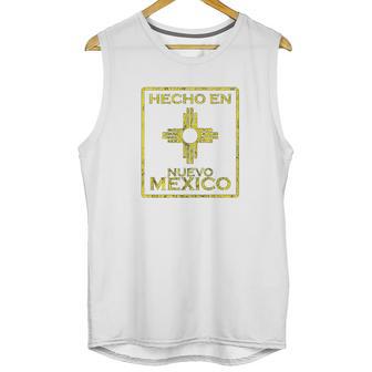 New Mexico Zia Symbol Distressed Hecho En New Mexico Unisex Tank Top | Favorety CA