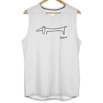 Pablo Picasso Dog Lump Dachshund Art Unisex Tank Top | Favorety CA