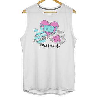 Peace Love Nursing Med Tech Unisex Tank Top | Favorety AU