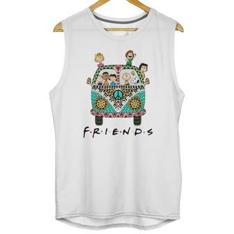 Peanuts Friends With Hippie Bus Shirt Unisex Tank Top | Favorety DE