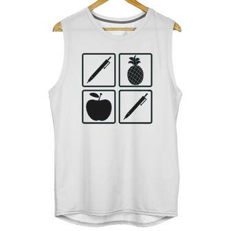 Pen Pineapple Apple Pen A Nice Funny Humor Unisex Tank Top | Favorety DE