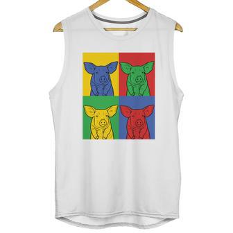 Pig Pop Art Retro Piggy Tee Unisex Tank Top | Favorety