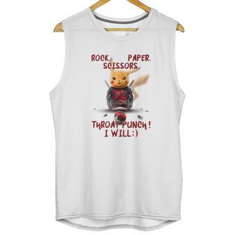 Pikachu Rock Paper Scissors Throat Punch I Will Unisex Tank Top | Favorety DE