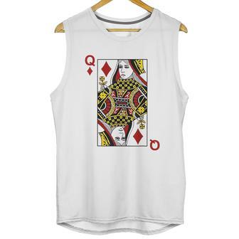 Queen Of Diamond Cards Poker Q Unisex Tank Top | Favorety DE