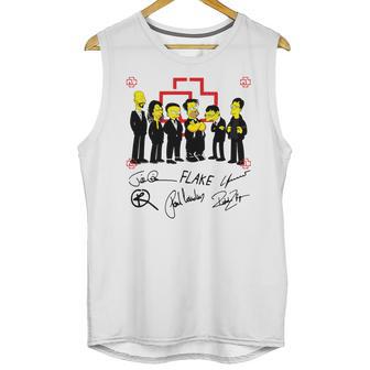 Rammstein Simpsons Flake Signatures Shirt Mf Unisex Tank Top | Favorety UK