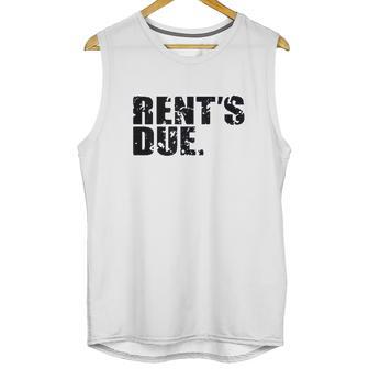 Rents Due Work Hard Bodybuilder Weightlifting Distressed Unisex Tank Top | Favorety AU