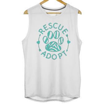 Rescue Adopt Animal Lover Love Cats Dogs Paw Print Unisex Tank Top | Favorety CA