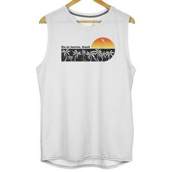 Retro Rio De Janeiro Beach Sunset Unisex Tank Top | Favorety CA