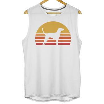 Retro Sun Redbone Coonhound Dog Silhouette Unisex Tank Top | Favorety AU