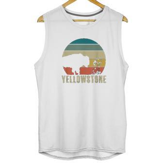 Retro Yellowstone National Park Vintage Buffalo Geyser Gift Unisex Tank Top | Favorety UK