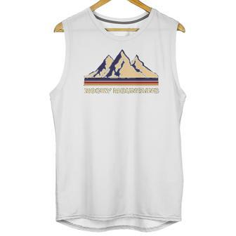 Rocky Mountains Retro Nature British Columbia Unisex Tank Top | Favorety