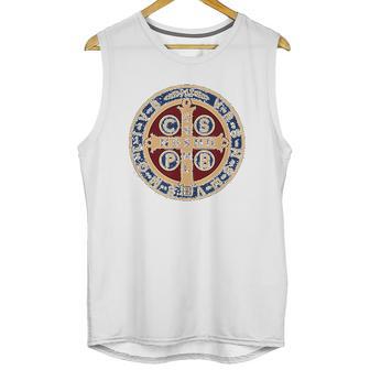 The Saint Benedict Medal Catholic Unisex Tank Top | Favorety AU