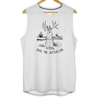 Save The Jackalope Tee Funny Jackrabbi Apparel Unisex Tank Top | Favorety UK