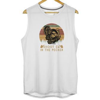 Shoot Em In The Pecker Fun Hunting Turkey Unisex Tank Top | Favorety UK