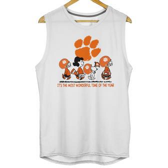 Snoopy And Friends Clemson Tigers Its The Most Wonderful Time Of The Year Shirt Mf Unisex Tank Top | Favorety DE