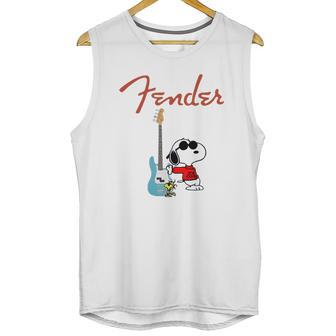 Snoopy Guitar Player Fender Unisex Tank Top | Favorety UK