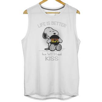 Snoopy Life Is Better With Kiss Band Unisex Tank Top | Favorety DE