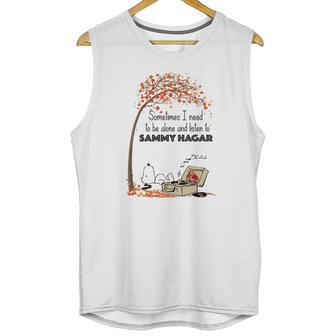 Snoopy Sometime I Need Tobe Alone And Listen To Sammy Hagar Unisex Tank Top | Favorety