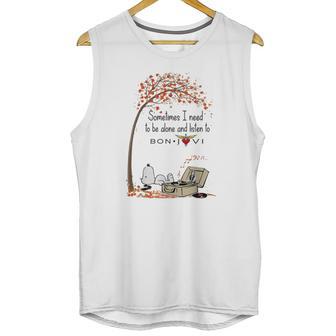 Snoopy Sometimes I Need To Be Alone And Listen To Bon Jovi Shirt Unisex Tank Top | Favorety CA