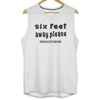 Social Distancing Cute Six Feet Away Please Unisex Tank Top | Favorety