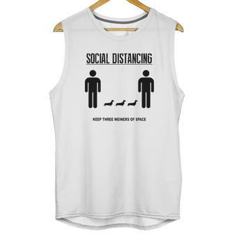 Social Distancing Dachshund Unisex Tank Top | Favorety DE