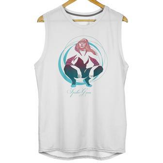 Spider Gwen Crouching Abstract Swirl Graphic Unisex Tank Top | Favorety CA