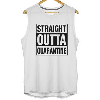 Straight Outta Social Distancing Fun Gift Unisex Tank Top | Favorety AU