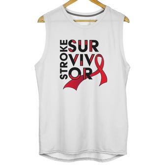 Stroke Survivor Red Ribbon Awareness Unisex Tank Top | Favorety