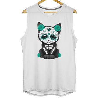 Sugar Skull Cat Day Of The Dead Cat Unisex Tank Top | Favorety CA