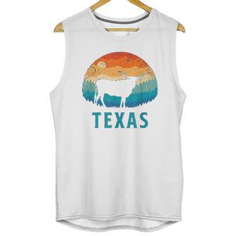 Texas Longhorn Cow Vintage Texan Cattle Herd Retro Unisex Tank Top | Favorety CA