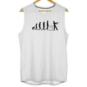 Think Out Loud Evolution Funny Apocalypse Unisex Tank Top | Favorety