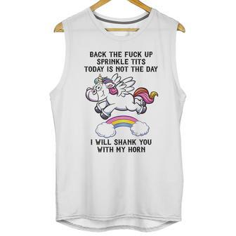 Unicorn Back The F Up I Will Shank You With My Horn Unisex Tank Top | Favorety UK