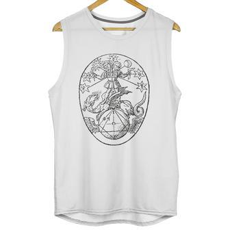 Vintage Alchemy Symbol Rebis Mens Modern Fit Triblend Unisex Tank Top | Favorety AU