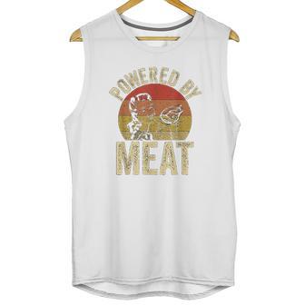 Vintage Powered By Meat Carnivore Woman Meat Eater Unisex Tank Top | Favorety DE