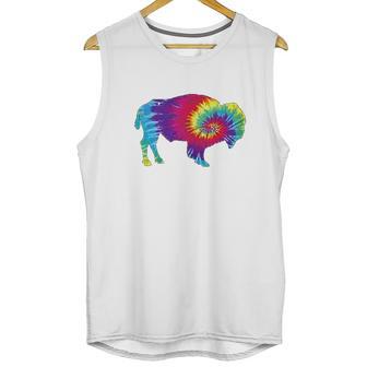 Vintage Tie Dye Bison American Buffalo Unisex Tank Top | Favorety CA