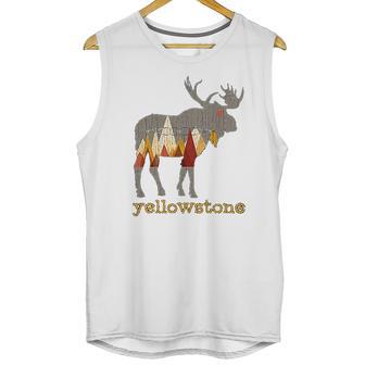 Vintage Yellowstone National Park Bull Moose Unisex Tank Top | Favorety