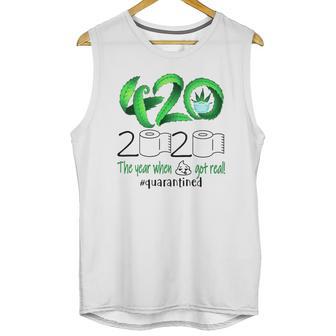 Weed Cannabis 420 Stone 2020 Quarantine Unisex Tank Top | Favorety