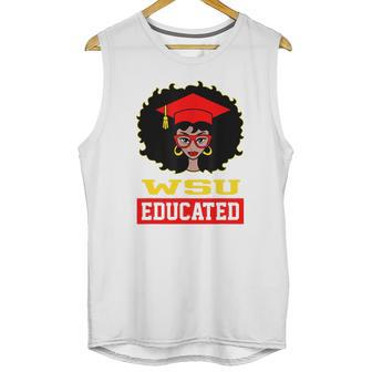 Wsu Educated Black Girl Graduate University Black History Month Proud Black Gift Unisex Tank Top | Favorety