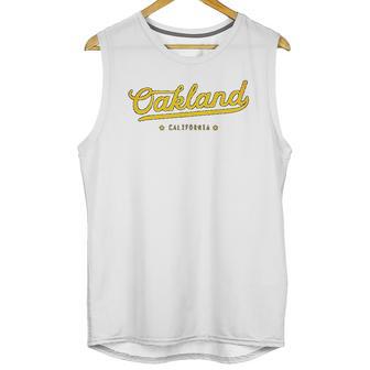 Yellow Vintage Retro Oakland California Bay Area Unisex Tank Top | Favorety UK